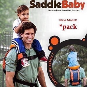 SaddleBaby  Child Shoulder Carrier for Hiking and Street Markets Backpack. W Sit